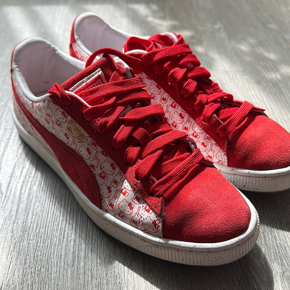 Puma red hello kitty shoes